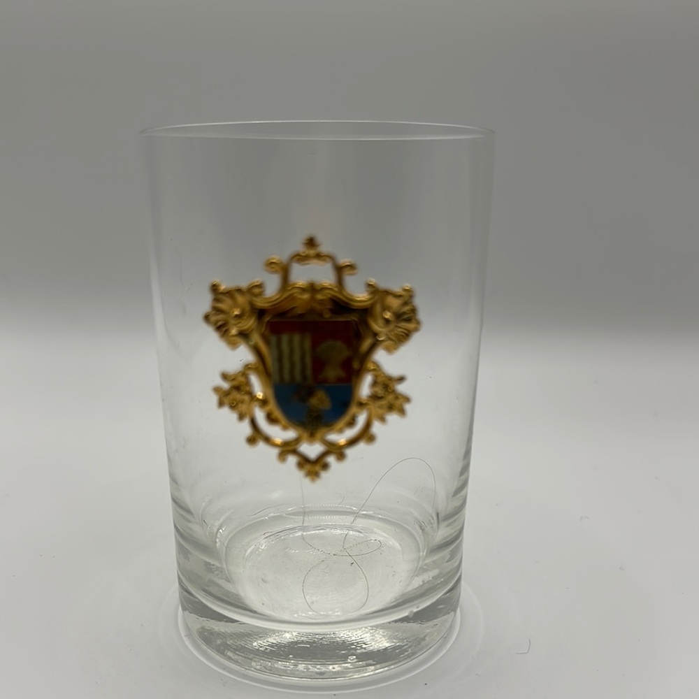 Gold Emblem Small Glass